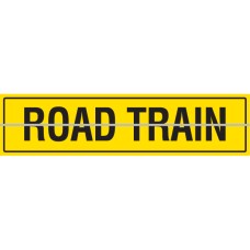ROAD TRAIN Hinged 1200 x 300mm Class 2 Reflective Sign - Aluminium Plate